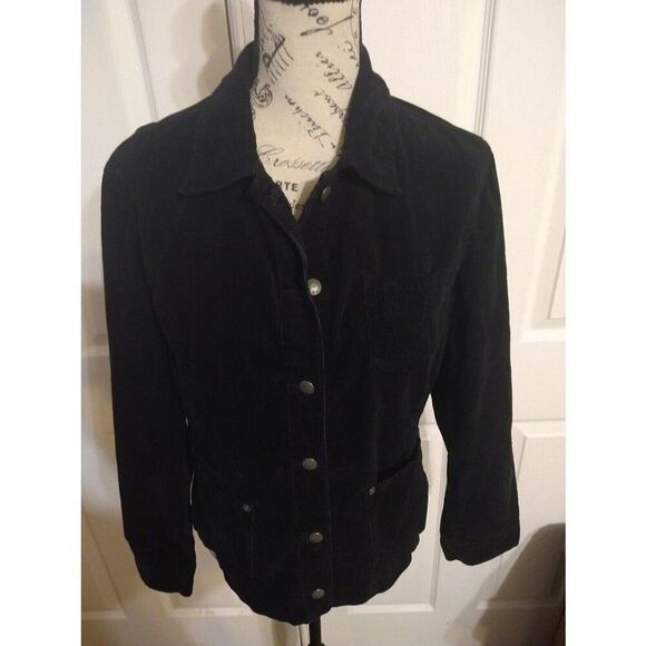 Chico's Black size one corduroy jacket - Picture 3 of 8